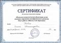 Сертификат участника модульного семинара 